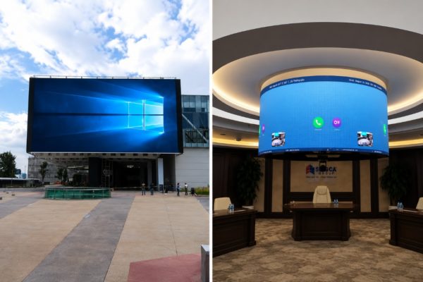 So sánh màn hình LED cong và màn hình phẳng So sánh màn hình LED cong và màn hình phẳng